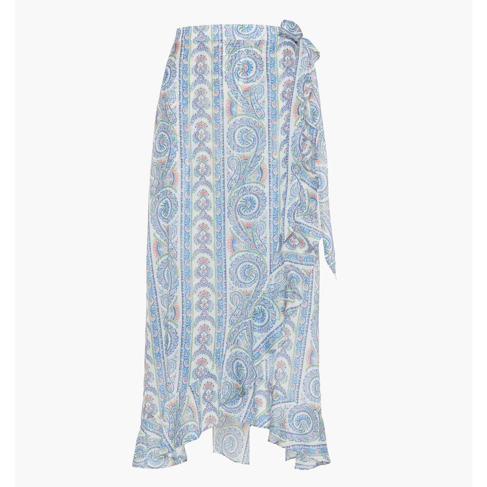 NWT Hill House Home The Carlyle Skirt - Blue Corsica Paisley Size S